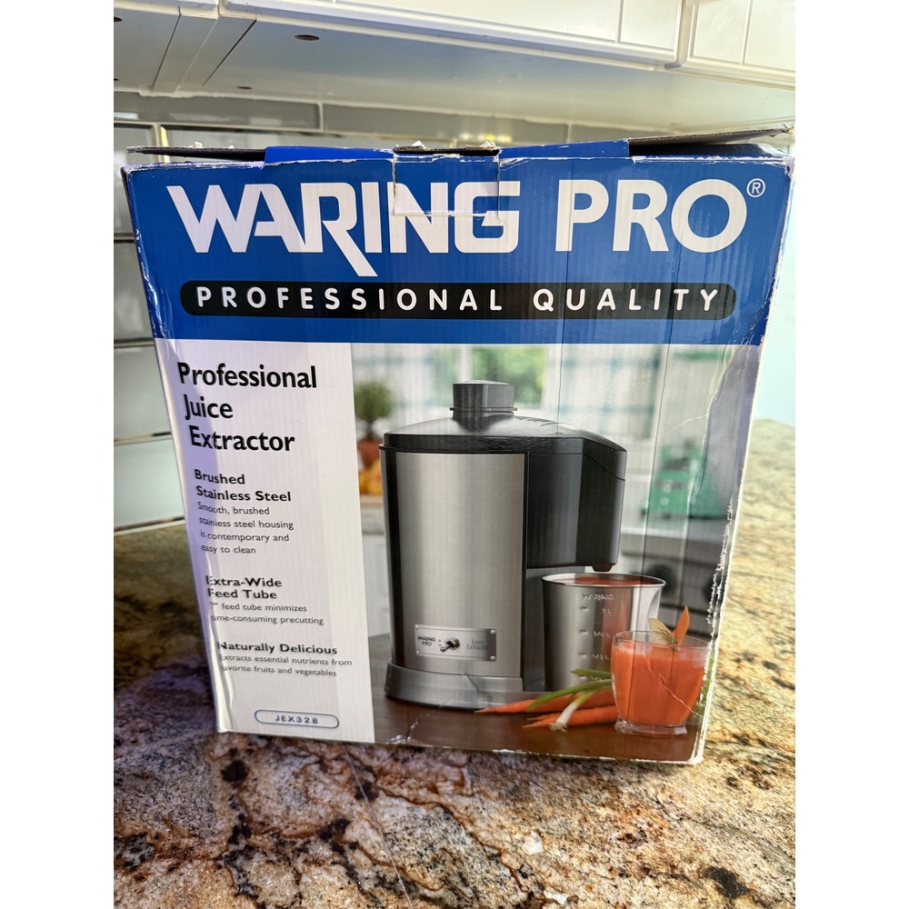Waring Pro Professional Juice Extractor Brushed Stainless‎ Steel JEX328